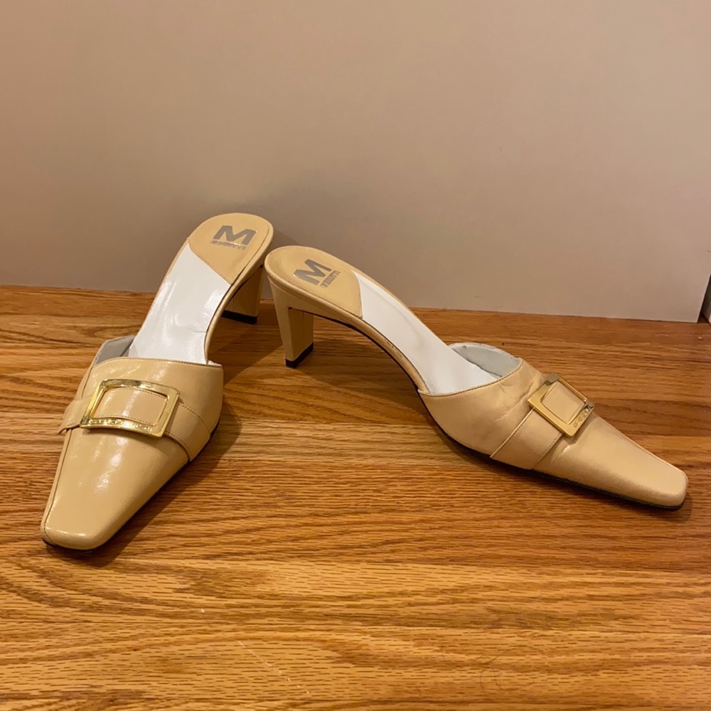 Mario Cerutti Nude Kitten Heels Size 7.5